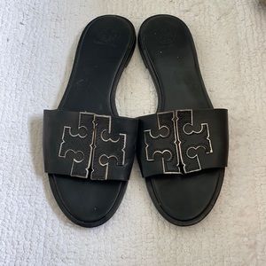 Tory Burch black slide sandals